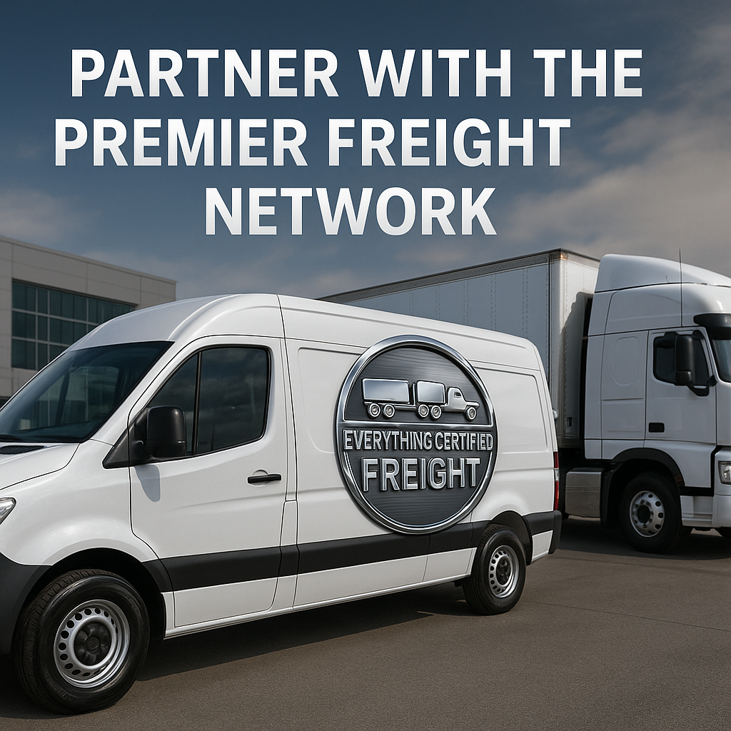 Fleet yard with box trucks and vans at sunset